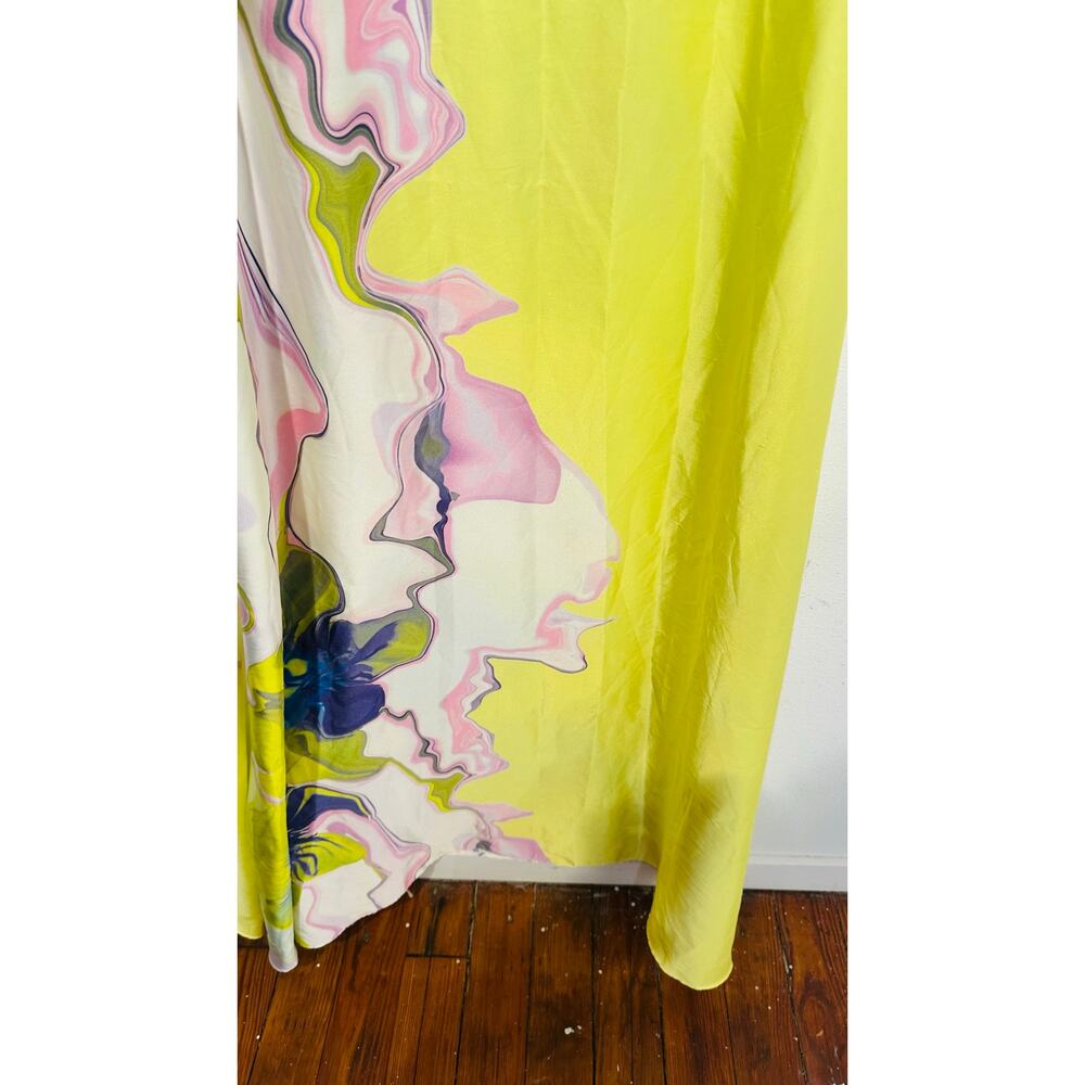 MISA Los Angeles Multicolored Abstract Floral Ruffle Smocked Waist Sylvie Dress - Picture 12 of 16